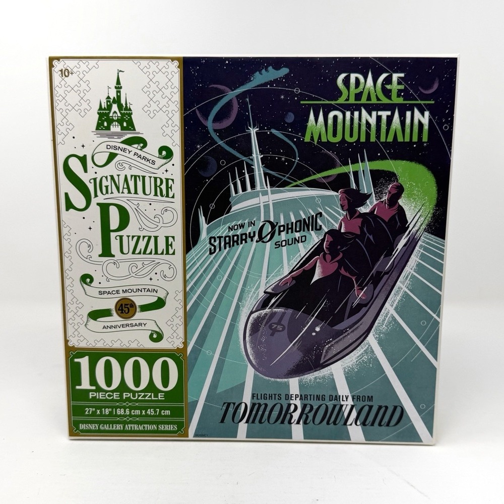 Disney Parks Space Mountain 45th Anniversary Puzzle 1000 Piece New Sealed